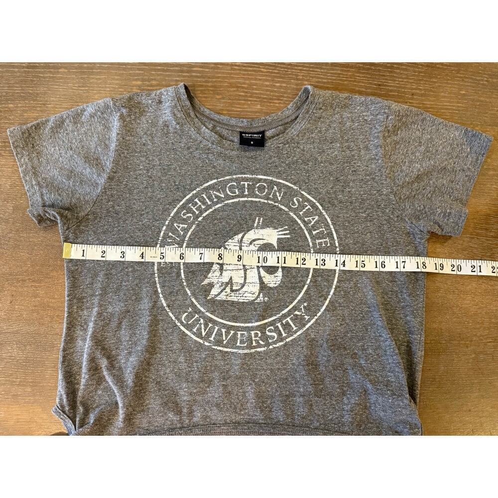 WASHINGTON STATE UNIVERSITY Collegiate Tee T-Shirt w/ Ties Women size S - Picture 9 of 9